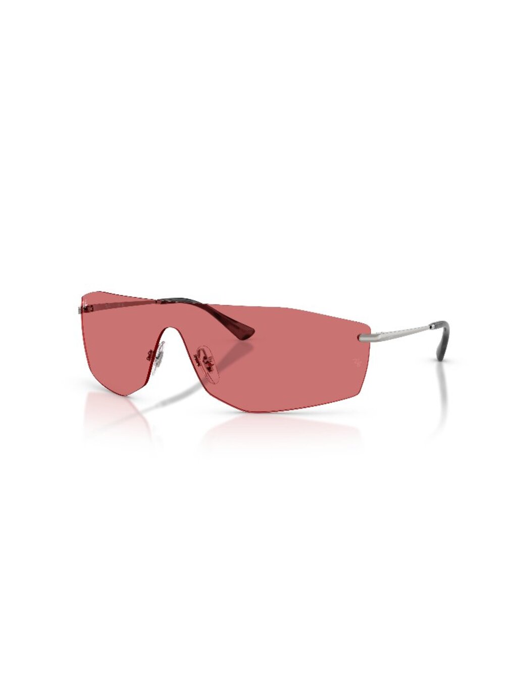 New Ray-Ban Unisex Sunglasses Grey Red Lens Metal Frame Ray Ban RB3781 004 75